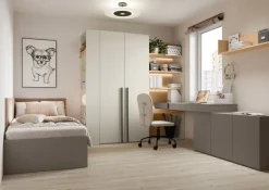 Dzieci Lenart Szafki I Regały Do Biura|Szafki I Regały Do Pokoju Młodzieżowego*Regał otwarty z półkami WO-04 kolor szampański / dąb vincenza bielona