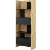 Lenart Tapczany|Nadstawki Do Półkotapczanu*REGAŁ Z SZAFKĄ I PÓŁKAMI BC-22 DO PÓŁKOTAPCZANU CZARNY / DĄB ARTISAN 84x218 BED CONCEPT