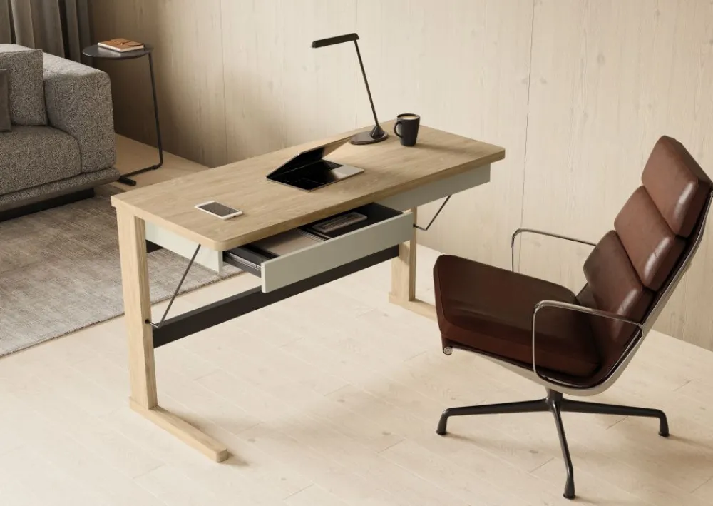 Lenart Komody Do Biura|Komody Do Przedpokoju*Regał z szufladą 1s OLLIE OL-02 dąb olejowany+ czarny