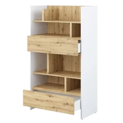 Lenart Tapczany|Nadstawki Do Półkotapczanu*REGAŁ Z SZUFLADAMI BC-27 DO PÓŁKOTAPCZANU DĄB ARTISAN / BIAŁY 92x158 BED CONCEPT