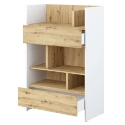 Lenart Tapczany|Nadstawki Do Półkotapczanu*REGAŁ Z SZUFLADAMI BC-26 DO PÓŁKOTAPCZANU DĄB ARTISAN / BIAŁY 92x138 BED CONCEPT