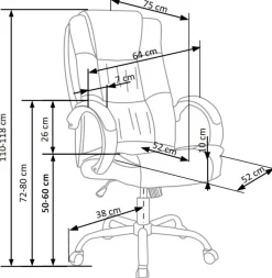 Halmar Fotele*RELAX fotel gabinetowy czarny1 sztuka