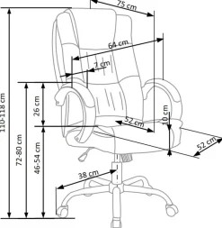Halmar Fotele*RELAX fotel gabinetowy popielaty1 sztuka