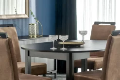 Halmar Stoły*RINGO stół kolor blat czarny, nogi - czarny (102-142x102x76 cm) (2p=1szt)1 sztuka