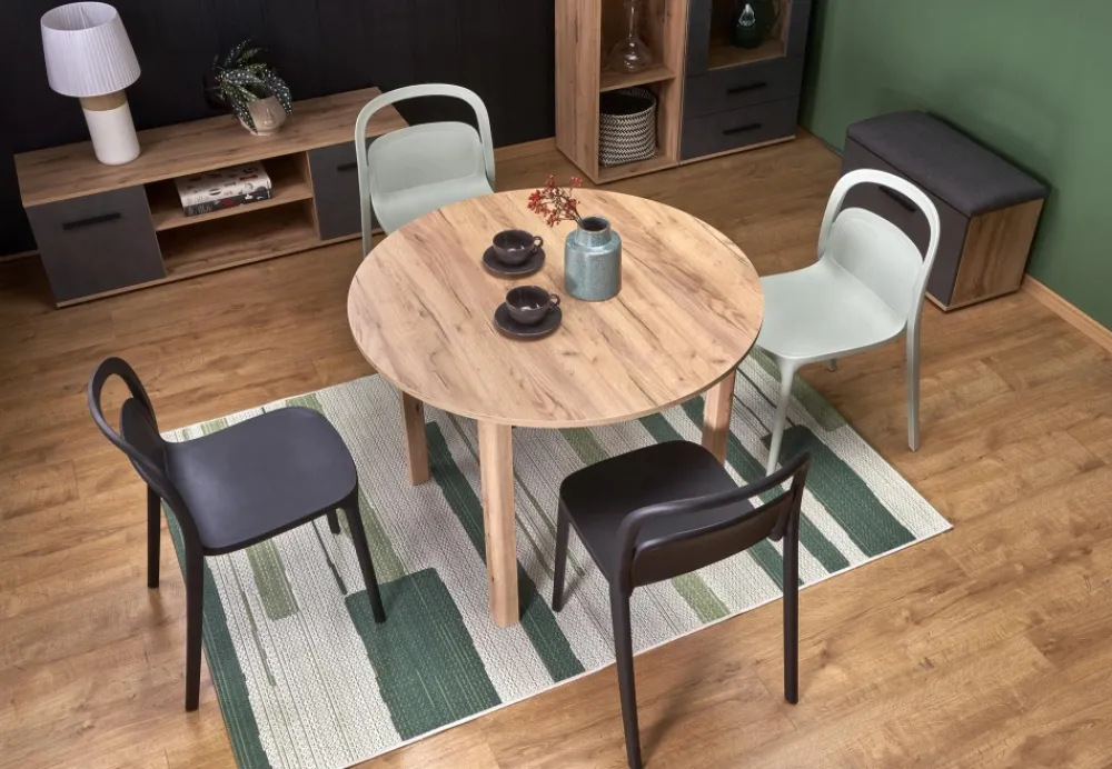 Halmar Stoły*RINGO stół kolor blat dąb craft, nogi - dąb craft (102-142x102x76 cm) (2p=1szt)1 sztuka