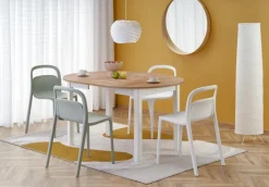 Halmar Stoły*RINGO stół kolor blat dąb craft, nogi - biały (102-142x102x76 cm) (2p=1szt)1 sztuka