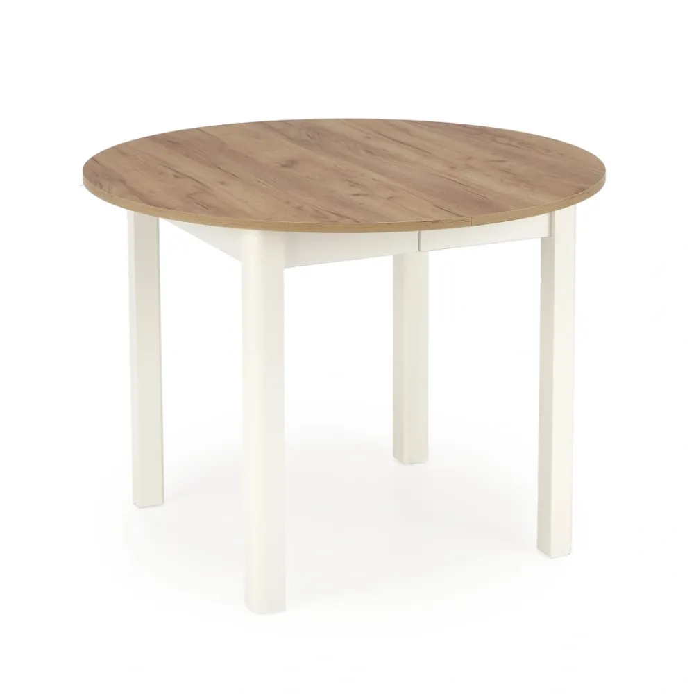 Halmar Stoły*RINGO stół kolor blat dąb craft, nogi - biały (102-142x102x76 cm) (2p=1szt)1 sztuka