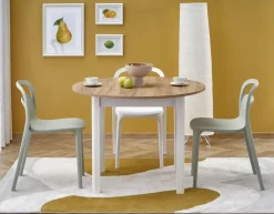 Halmar Stoły*RINGO stół kolor blat dąb craft, nogi - biały (102-142x102x76 cm) (2p=1szt)1 sztuka