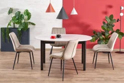 Halmar Stoły*RINGO stół kolor blat kaszmir, nogi - czarny (102-142x102x76 cm) (2p=1szt)1 sztuka