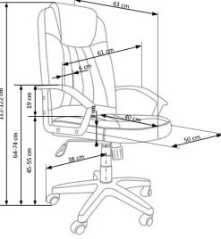 Halmar Fotele*RINO fotel pracowniczy popiel1 sztuka