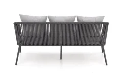 Halmar Meble Ogrodowe*ROCCA zestaw ogrodowy ( sofa + fotel 2x + ława ), ciemny popiel / jasny popiel (1p=1szt)1 sztuka