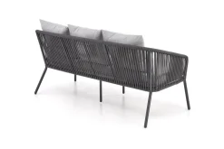 Halmar Meble Ogrodowe*ROCCA zestaw ogrodowy ( sofa + fotel 2x + ława ), ciemny popiel / jasny popiel (1p=1szt)1 sztuka