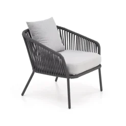Halmar Meble Ogrodowe*ROCCA zestaw ogrodowy ( sofa + fotel 2x + ława ), ciemny popiel / jasny popiel (1p=1szt)1 sztuka