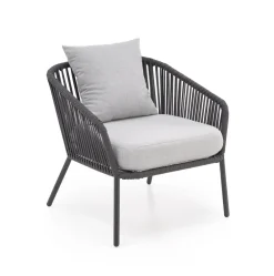 Halmar Meble Ogrodowe*ROCCA zestaw ogrodowy ( sofa + fotel 2x + ława ), ciemny popiel / jasny popiel (1p=1szt)1 sztuka