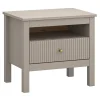 Mebelbos Szafki Nocne Do Sypialni|Szafki Nocne*Ryflowana szafka nocna z szufladą kolor taupe KLEO KL-09
