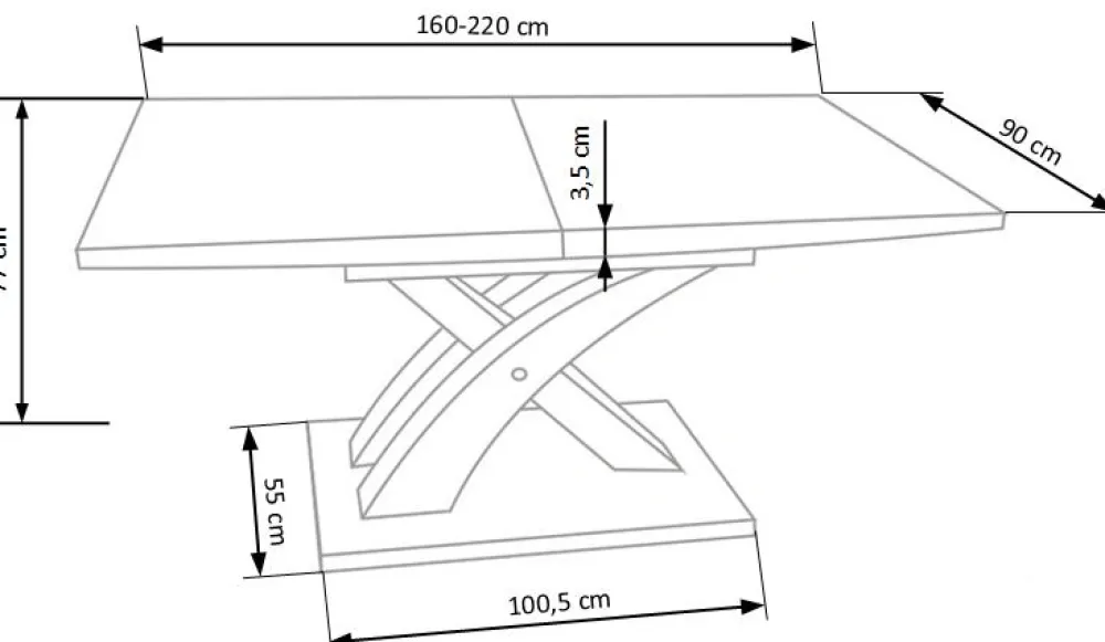 Halmar Stoły*SANDOR stół rozkładany dąb złoty (3p=1szt)1 sztuka