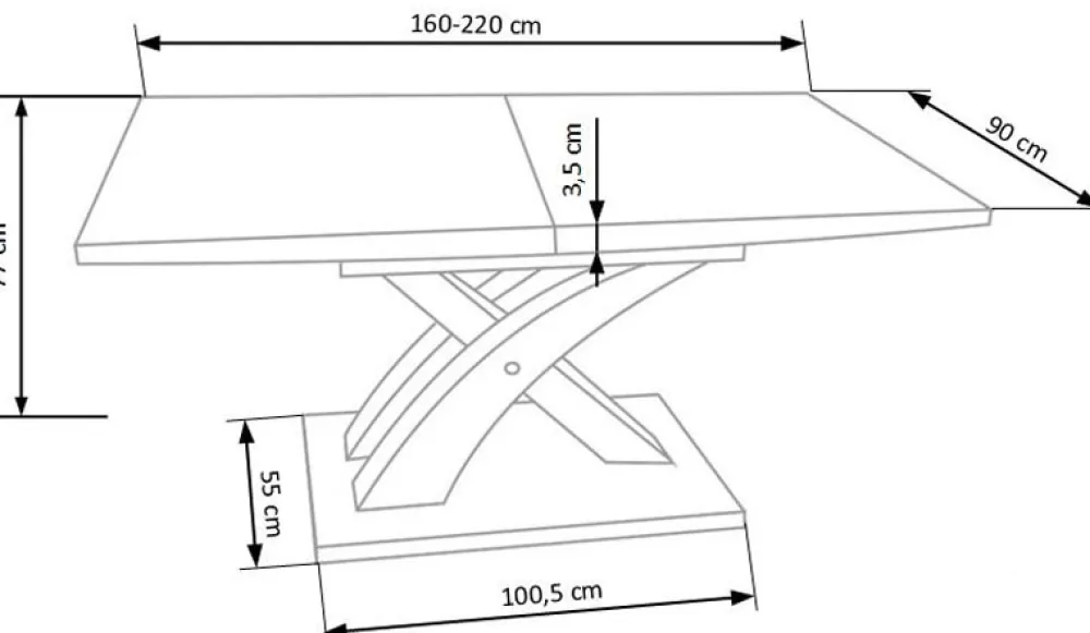 Halmar Stoły*SANDOR stół rozkładany dąb złoty (3p=1szt)1 sztuka