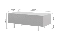 Bogart Stoliki Kawowe I Ławy*SCALIA II ŁAWA 120 2K - labrador / złote nogi