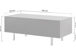 Bogart Stoliki Kawowe I Ławy*SCALIA II ŁAWA 120 2K - labrador / złote nogi