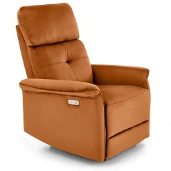 Halmar Fotele*SEMIR fotel z funkcja elektrycznego rozkładania / gniazdo USB, cynamonowy (2p=1szt)1 sztuka