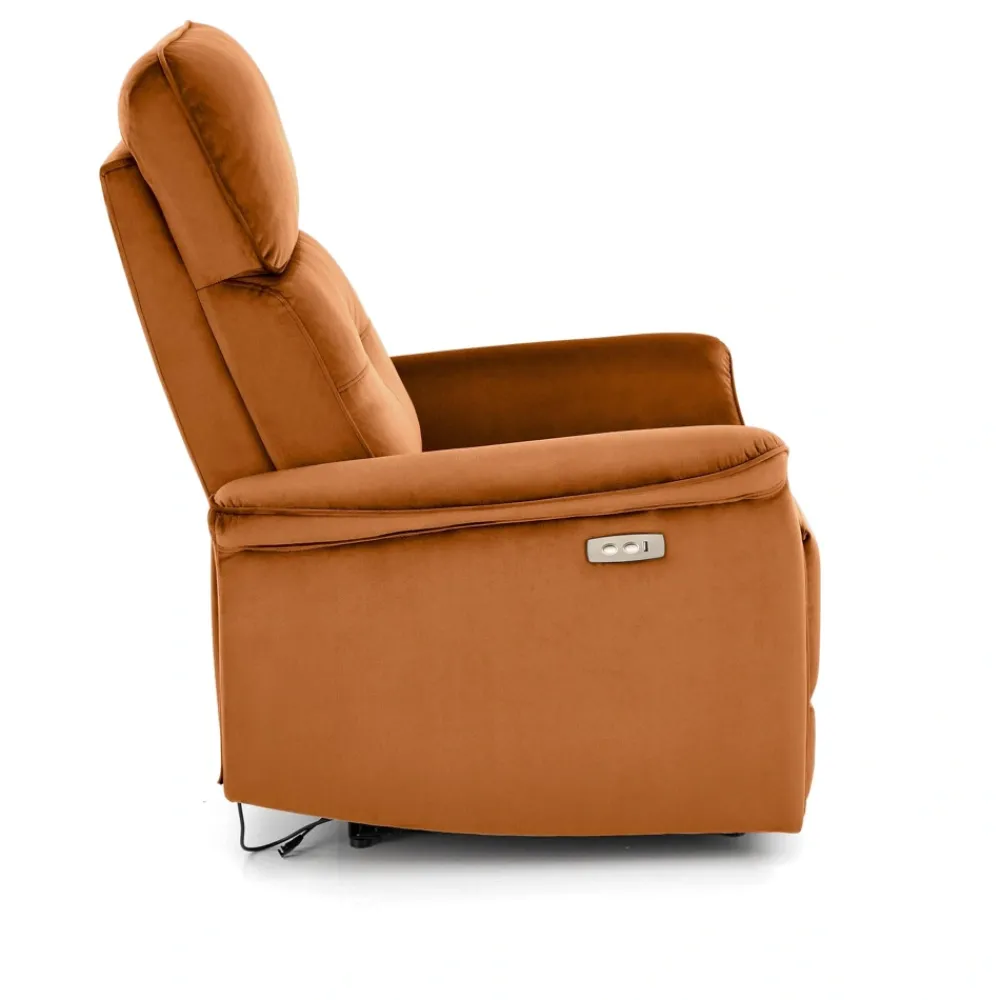 Halmar Fotele*SEMIR fotel z funkcja elektrycznego rozkładania / gniazdo USB, cynamonowy (2p=1szt)1 sztuka