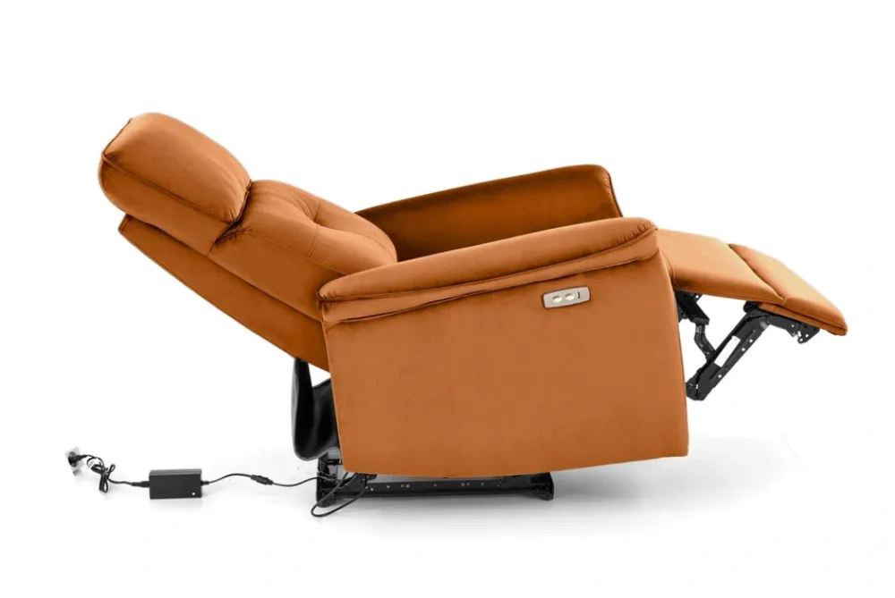 Halmar Fotele*SEMIR fotel z funkcja elektrycznego rozkładania / gniazdo USB, cynamonowy (2p=1szt)1 sztuka