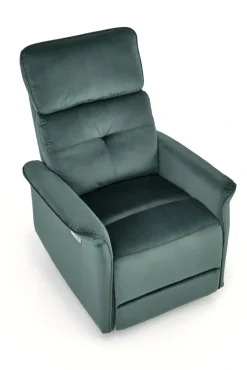 Halmar Fotele*SEMIR fotel z funkcja elektrycznego rozkładania / gniazdo USB, ciemny zielony (2p=1szt)1 sztuka