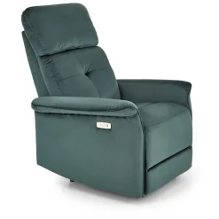 Halmar Fotele*SEMIR fotel z funkcja elektrycznego rozkładania / gniazdo USB, ciemny zielony (2p=1szt)1 sztuka