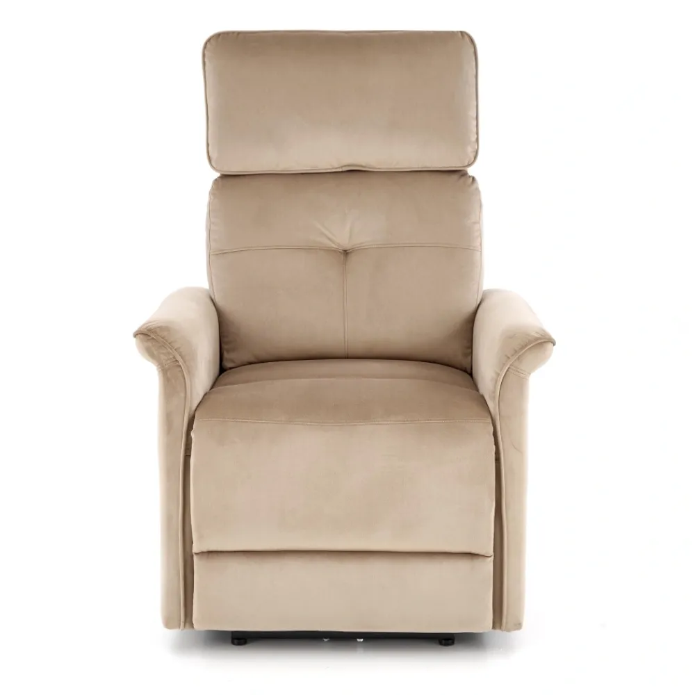 Halmar Fotele*SEMIR fotel z funkcja elektrycznego rozkładania / gniazdo USB, beżowy (2p=1szt)1 sztuka