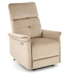 Halmar Fotele*SEMIR fotel z funkcja elektrycznego rozkładania / gniazdo USB, beżowy (2p=1szt)1 sztuka