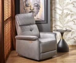 Halmar Fotele*SEMIR fotel z funkcja elektrycznego rozkładania / gniazdo USB, popielaty (2p=1szt)1 sztuka