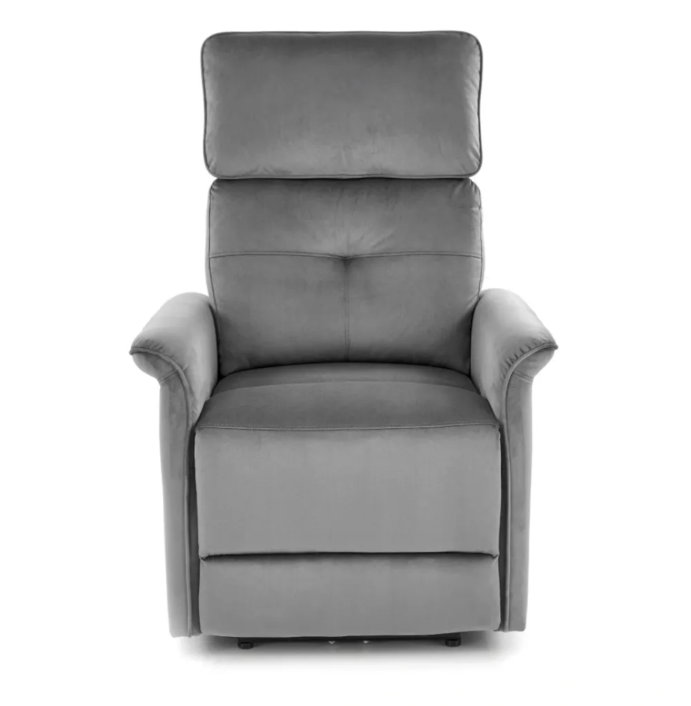 Halmar Fotele*SEMIR fotel z funkcja elektrycznego rozkładania / gniazdo USB, popielaty (2p=1szt)1 sztuka