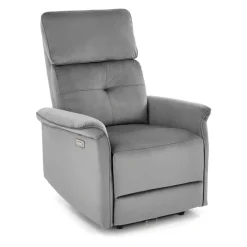 Halmar Fotele*SEMIR fotel z funkcja elektrycznego rozkładania / gniazdo USB, popielaty (2p=1szt)1 sztuka