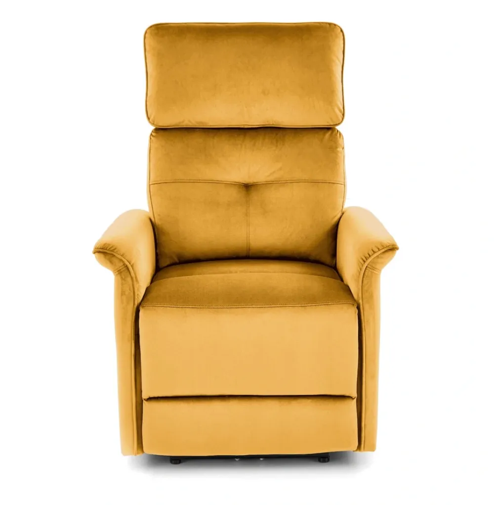 Halmar Fotele*SEMIR fotel z funkcja elektrycznego rozkładania / gniazdo USB, musztardowy (2p=1szt)1 sztuka