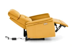 Halmar Fotele*SEMIR fotel z funkcja elektrycznego rozkładania / gniazdo USB, musztardowy (2p=1szt)1 sztuka