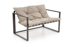 Halmar Meble Ogrodowe*SHARK zestaw ogrodowy ( sofa + fotel 2x + ława ), ciemny brąz / cappuccino (1p=1szt)1 sztuka