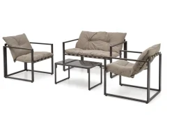 Halmar Meble Ogrodowe*SHARK zestaw ogrodowy ( sofa + fotel 2x + ława ), ciemny brąz / cappuccino (1p=1szt)1 sztuka