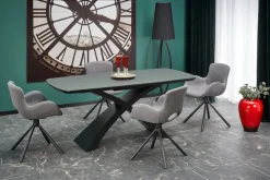 Halmar Stoły*SILVESTRO stół rozkładany blat - ciemny popiel, noga - czarny (2p=1szt)1 sztuka