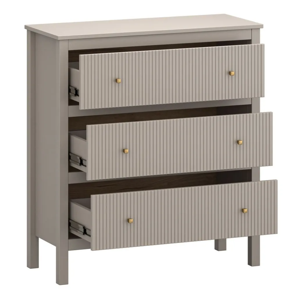 Mebelbos Komody Do Biura|Komody Do Przedpokoju*Skandynawska komoda ryflowana z szufladami KLEO KL-04