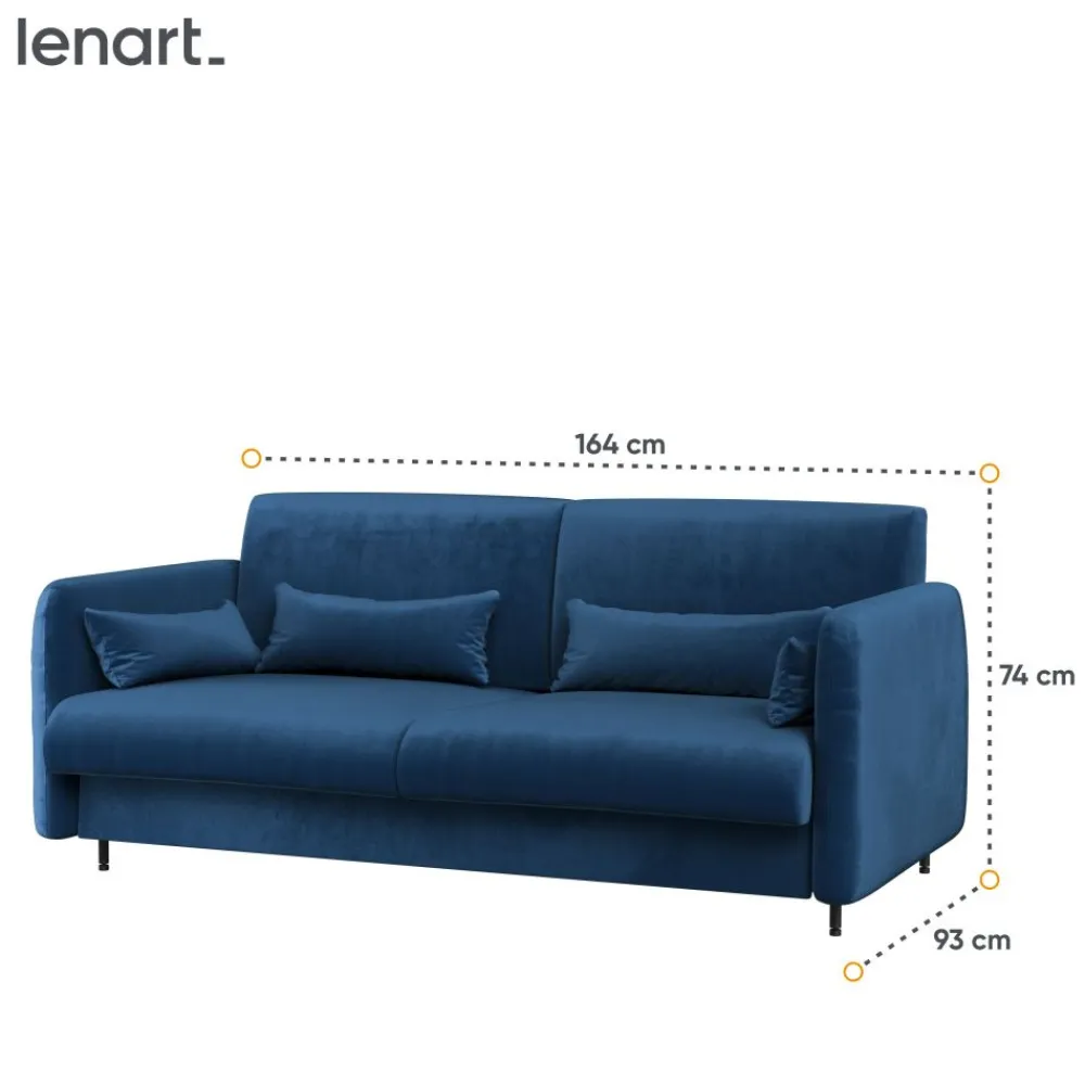 Lenart Tapczany|Sofy Do Półkotapczanu*SOFA GRANATOWA do półkotapczanu BED CONCEPT TKANINA SOLO 263