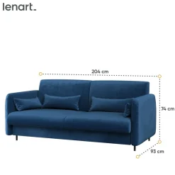 Lenart Tapczany|Sofy Do Półkotapczanu*SOFA GRANATOWA do półkotapczanu BED CONCEPT TKANINA SOLO 263