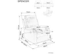 Signal Wypoczynkowe*Sofa rozkładana Spencer 3 Velvet