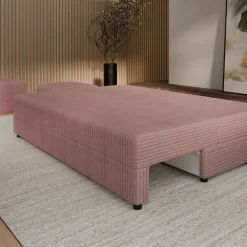 Hauss Sofy Trzyosobowe|Sofy Rozkładane*Sofa rozkładana z poduszkami Vero różowa Tilia 62
