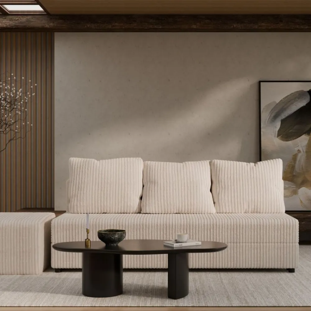 Hauss Sofy Trzyosobowe|Sofy Rozkładane*Sofa rozkładana z poduszkami Vero ecru Tilia 01