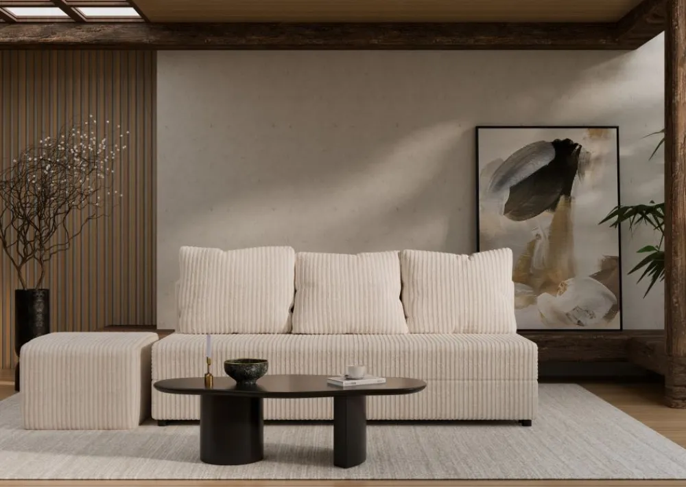 Hauss Sofy Trzyosobowe|Sofy Rozkładane*Sofa rozkładana z poduszkami Vero ecru Tilia 01