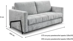 Libro Kanapy I Sofy Do Salonu|Sofy Dwuosobowe*Sofa rozkładana ze stelażem włoskim i materacem Angel aphrodite 21