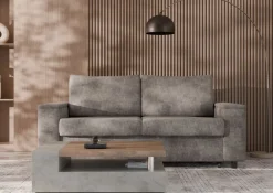 Hauss Łóżka Młodzieżowe|Kanapy I Sofy Do Salonu*Sofa z materacem 120x196 cm i stelażem włoskim Carmen szara