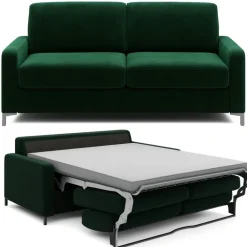 Wersal Łóżka Młodzieżowe|Kanapy I Sofy Do Salonu*Sofa ze stelażem włoskim i materacem 120x200 zielona Tino Element 12