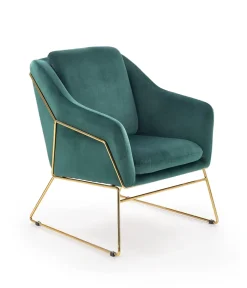 Halmar Fotele*SOFT 3 fotel wypoczynkowy złoty stelaż, ciemny zielony (1p=1szt)1 sztuka