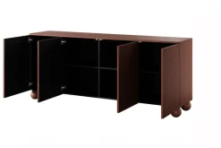 Bogart Komody*SONATIA II KOMODA 200 4D - burgund / nogi kule